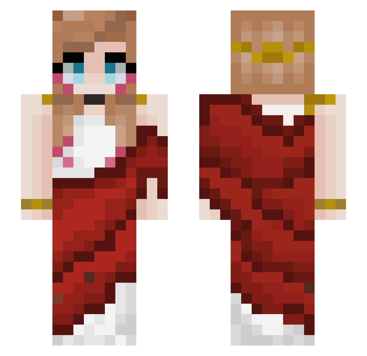 formerpresident Minecraft skin, front and back view
