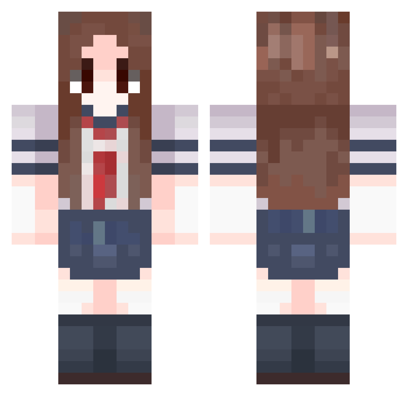 Yozsensei Minecraft skin, front and back view