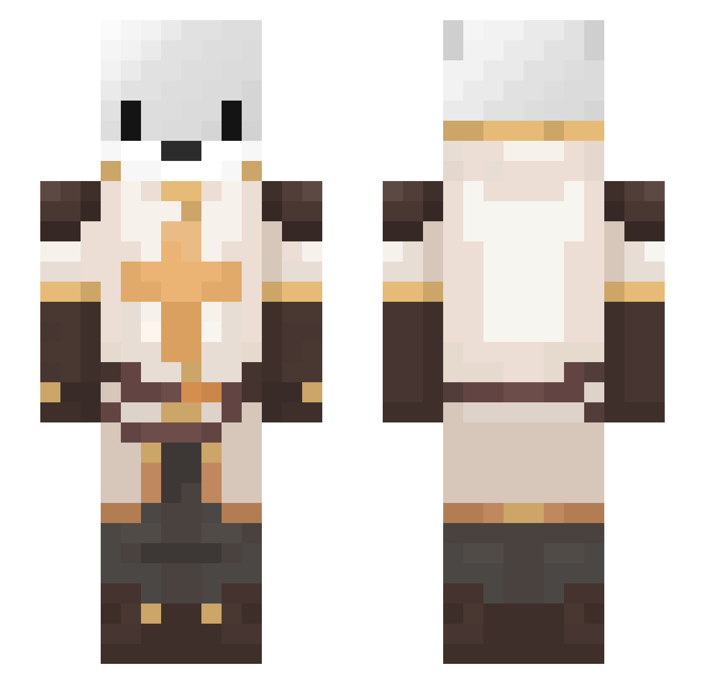 may40 Minecraft skin, front and back view