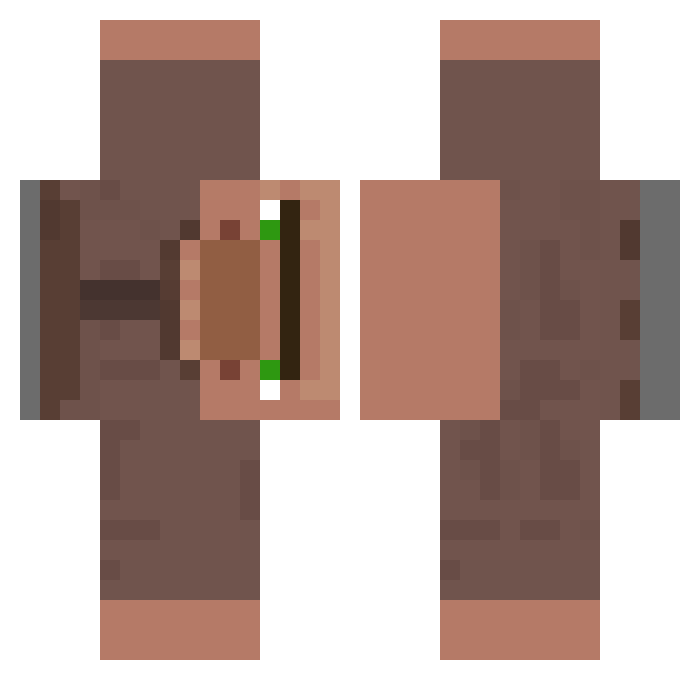 SlightYT Minecraft skin, front and back view