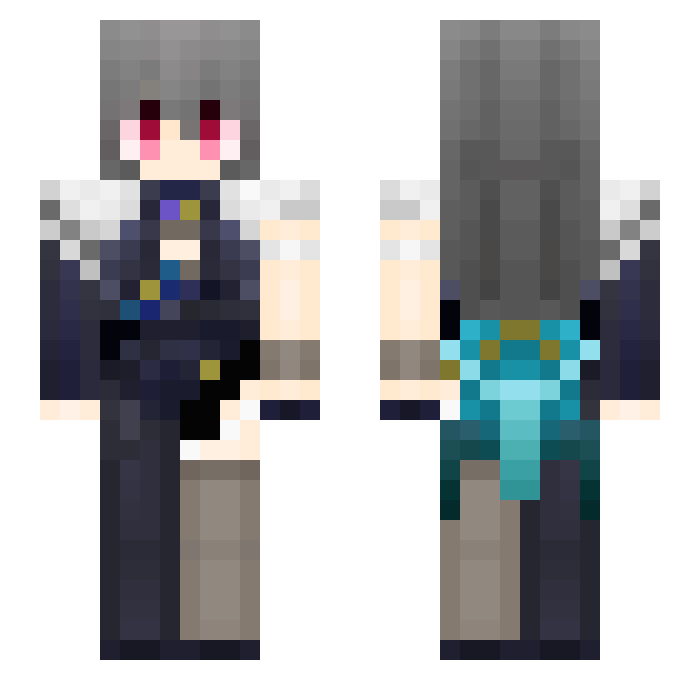 itzElysiawa Minecraft skin, front and back view