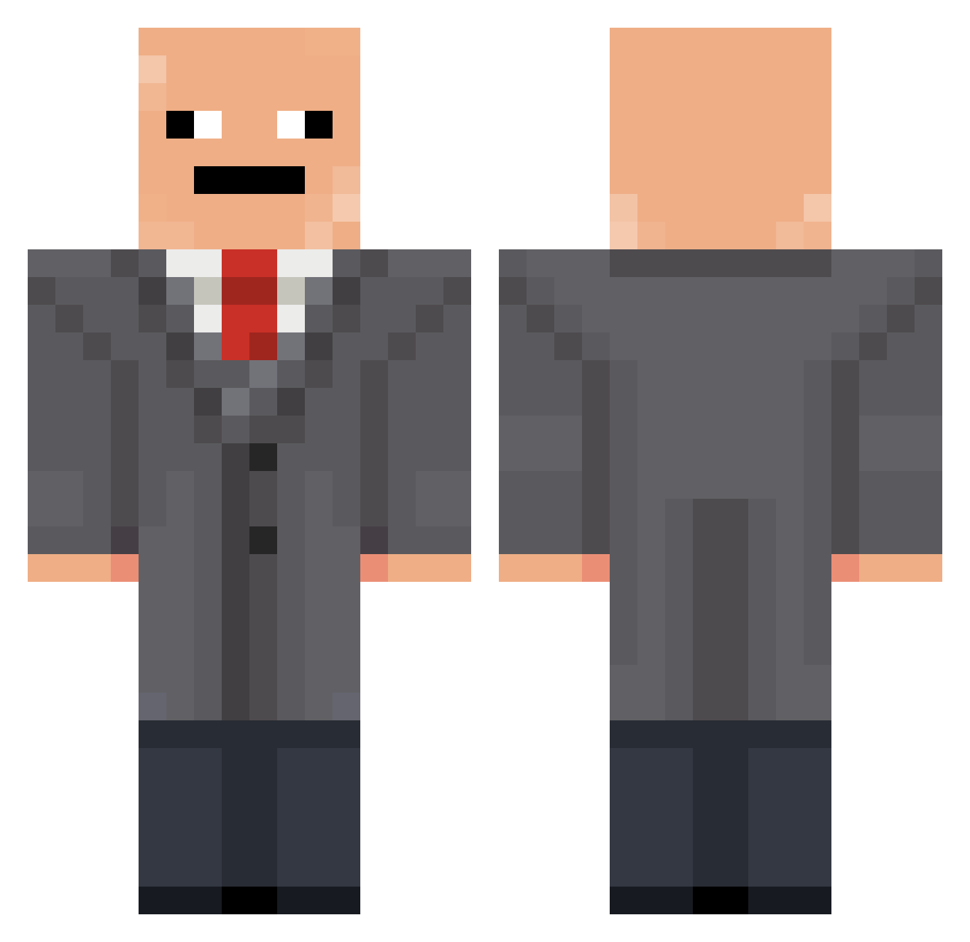 SkEeLabS Minecraft skin, front and back view