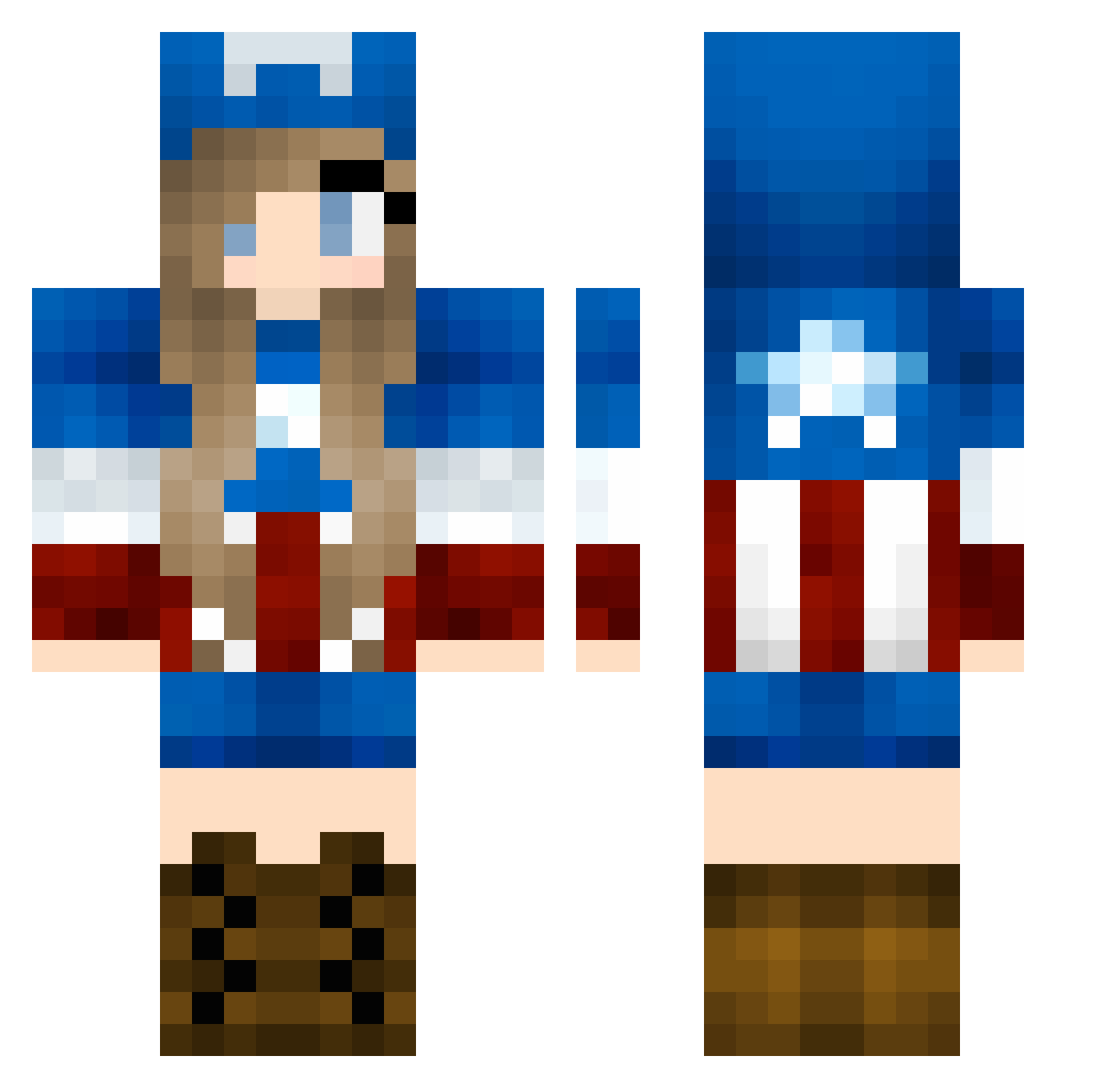 ASaggy Minecraft skin, front and back view
