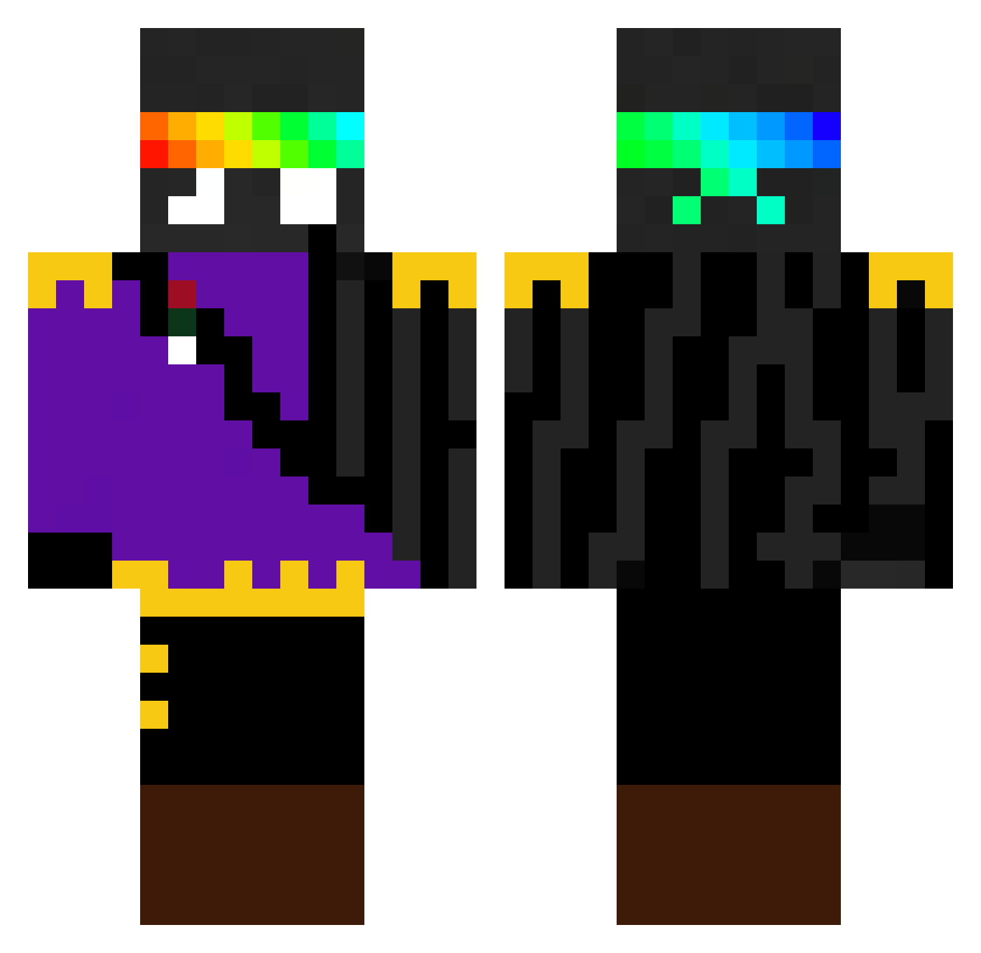 natsu55118 Minecraft skin, front and back view