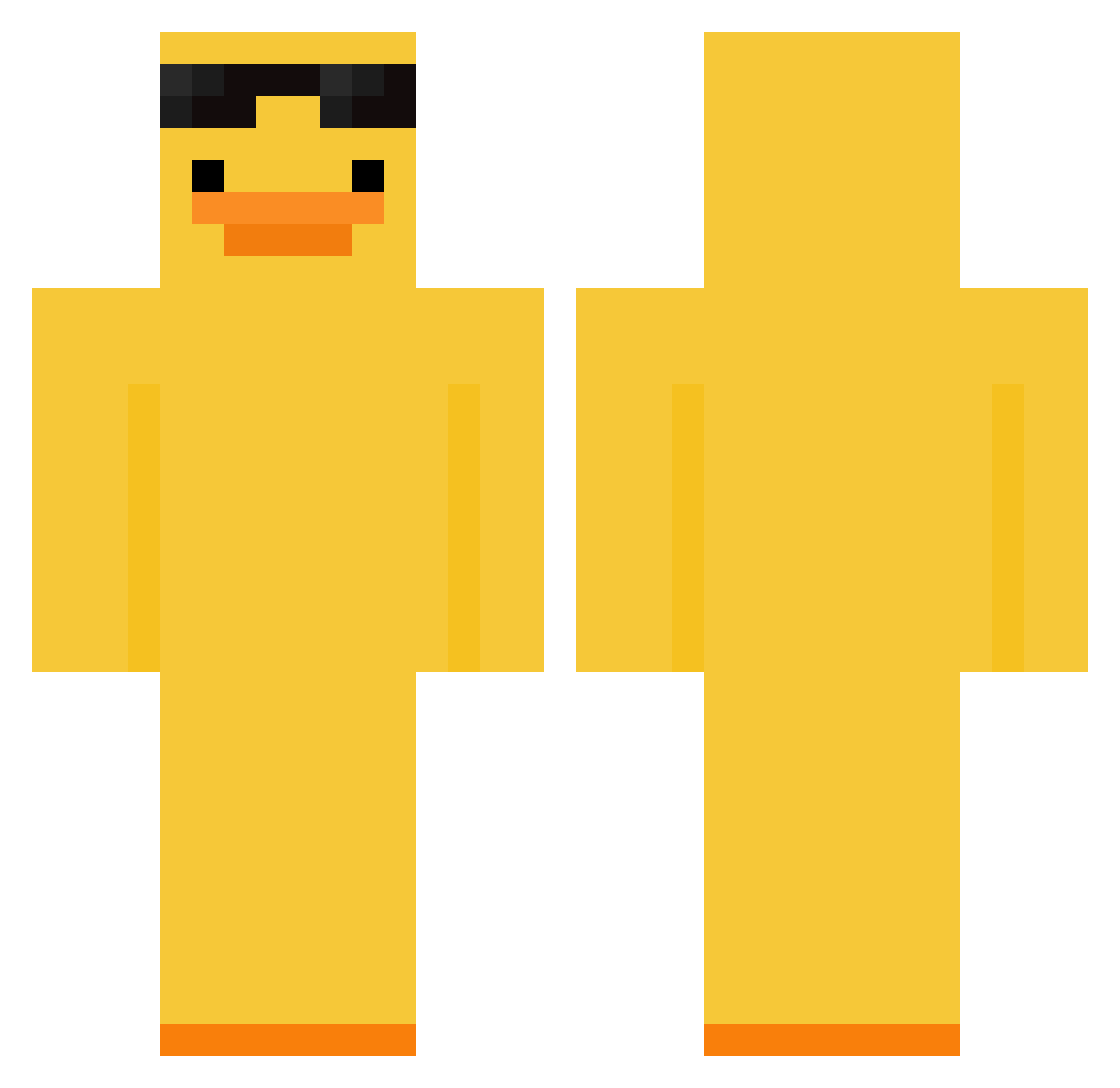 Skiller179 Minecraft skin, front and back view