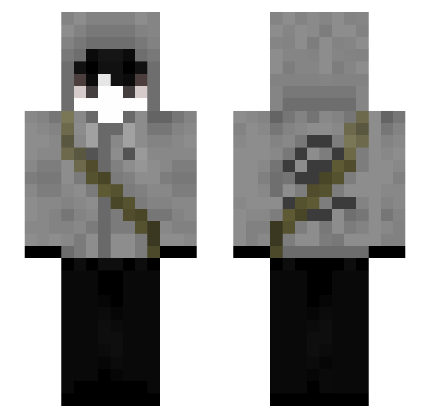 deadbytonny Minecraft skin, front and back view
