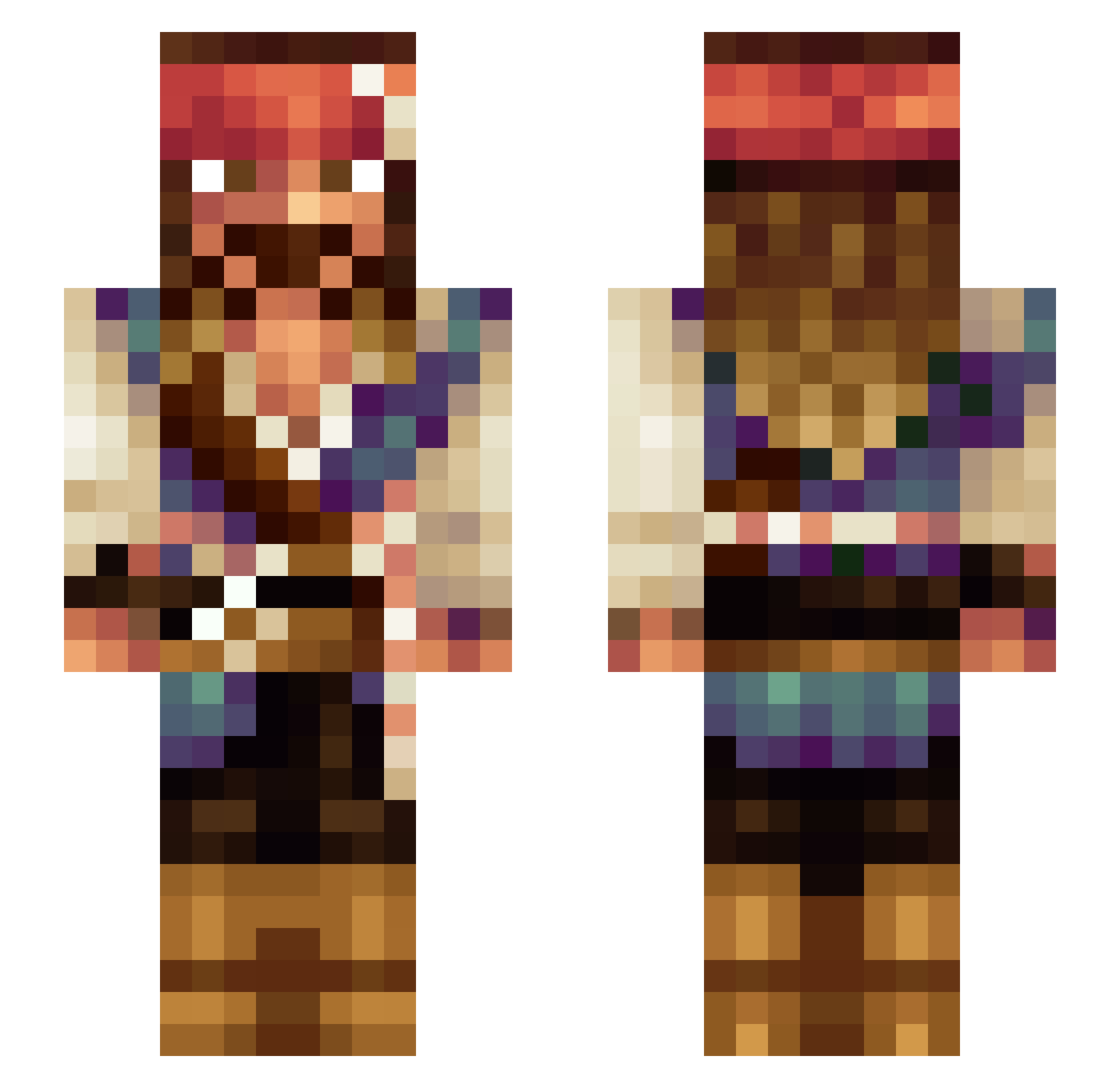 KronosTheory Minecraft skin, front and back view
