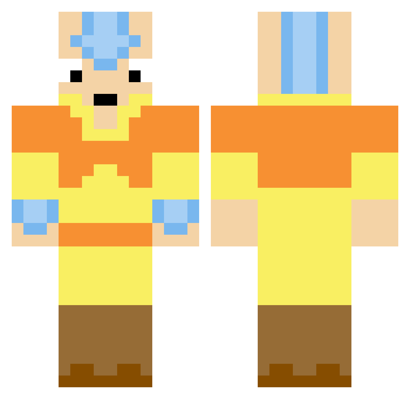 ASIANRULEZ4LIFE Minecraft skin, front and back view