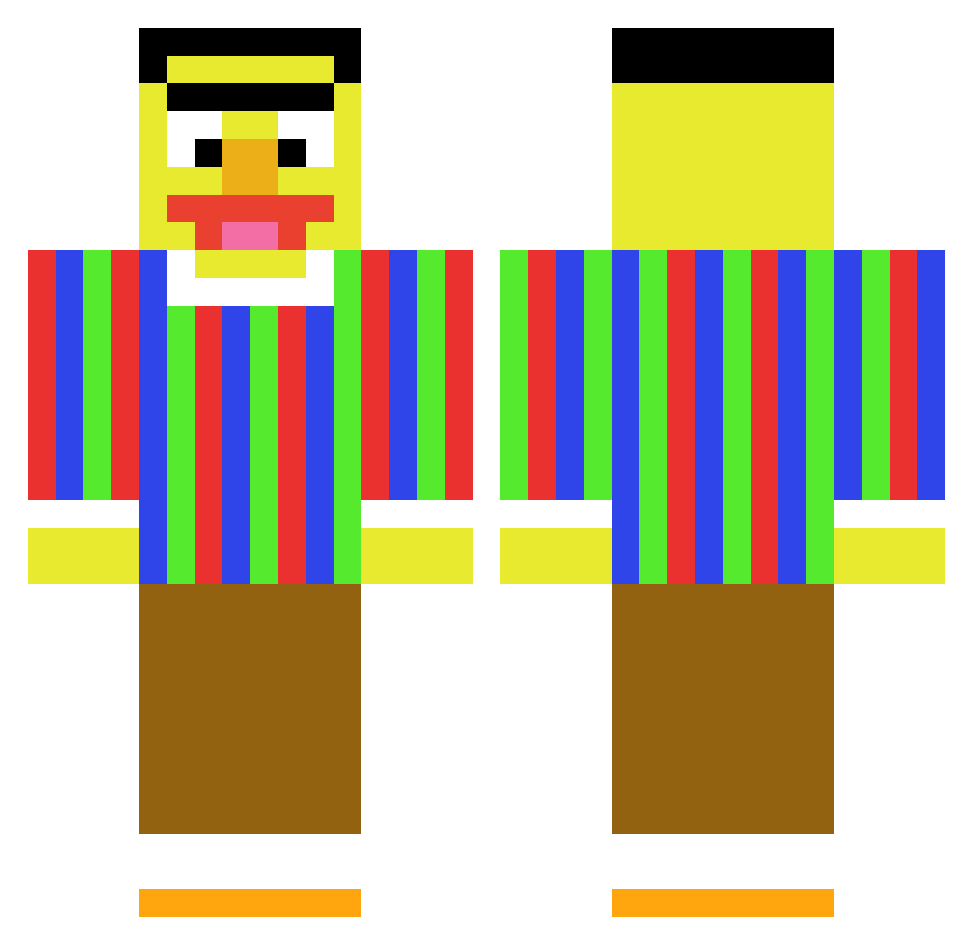 HelpME_ImStuck Minecraft skin, front and back view