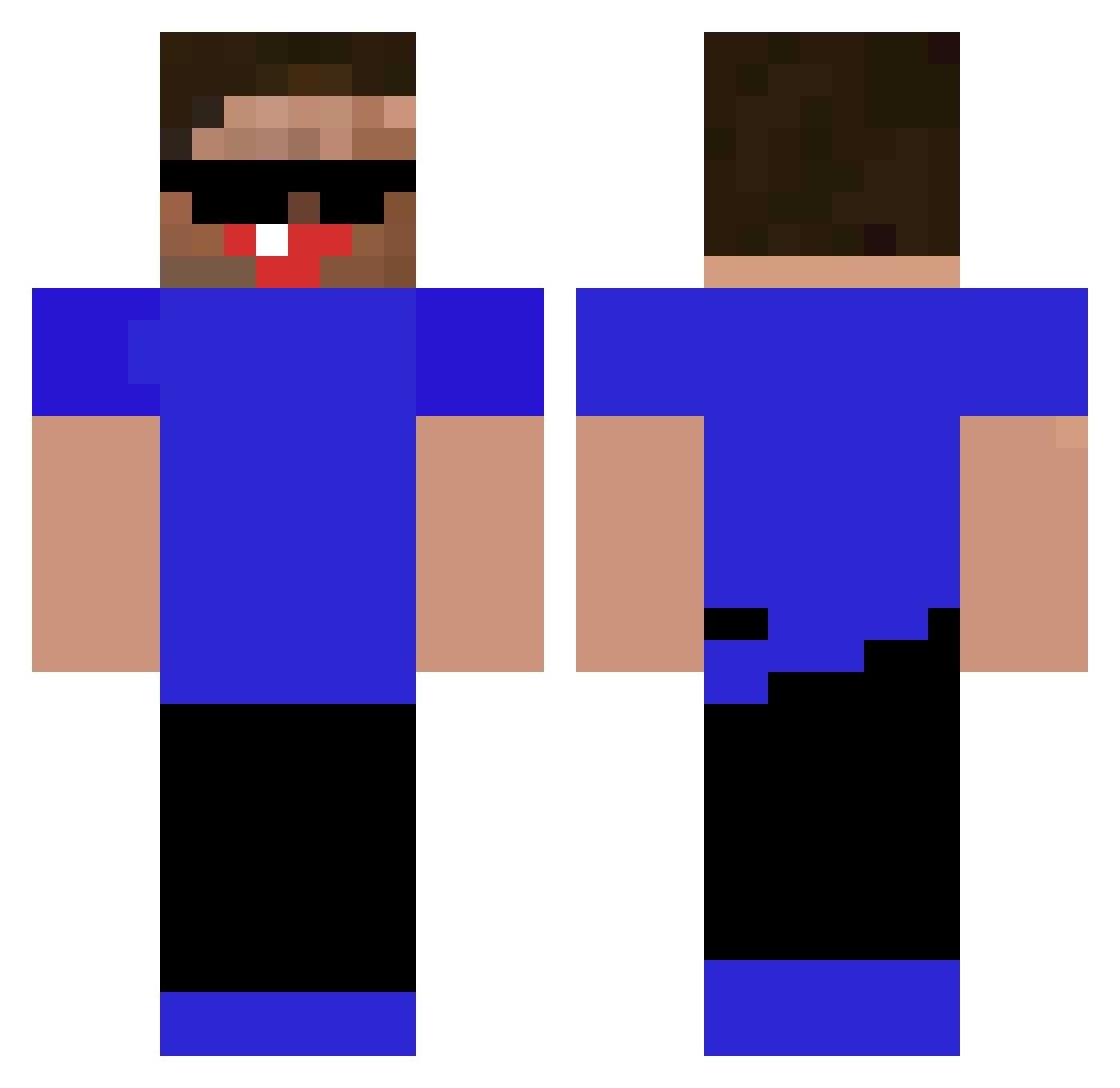 vicho14598 Minecraft skin, front and back view