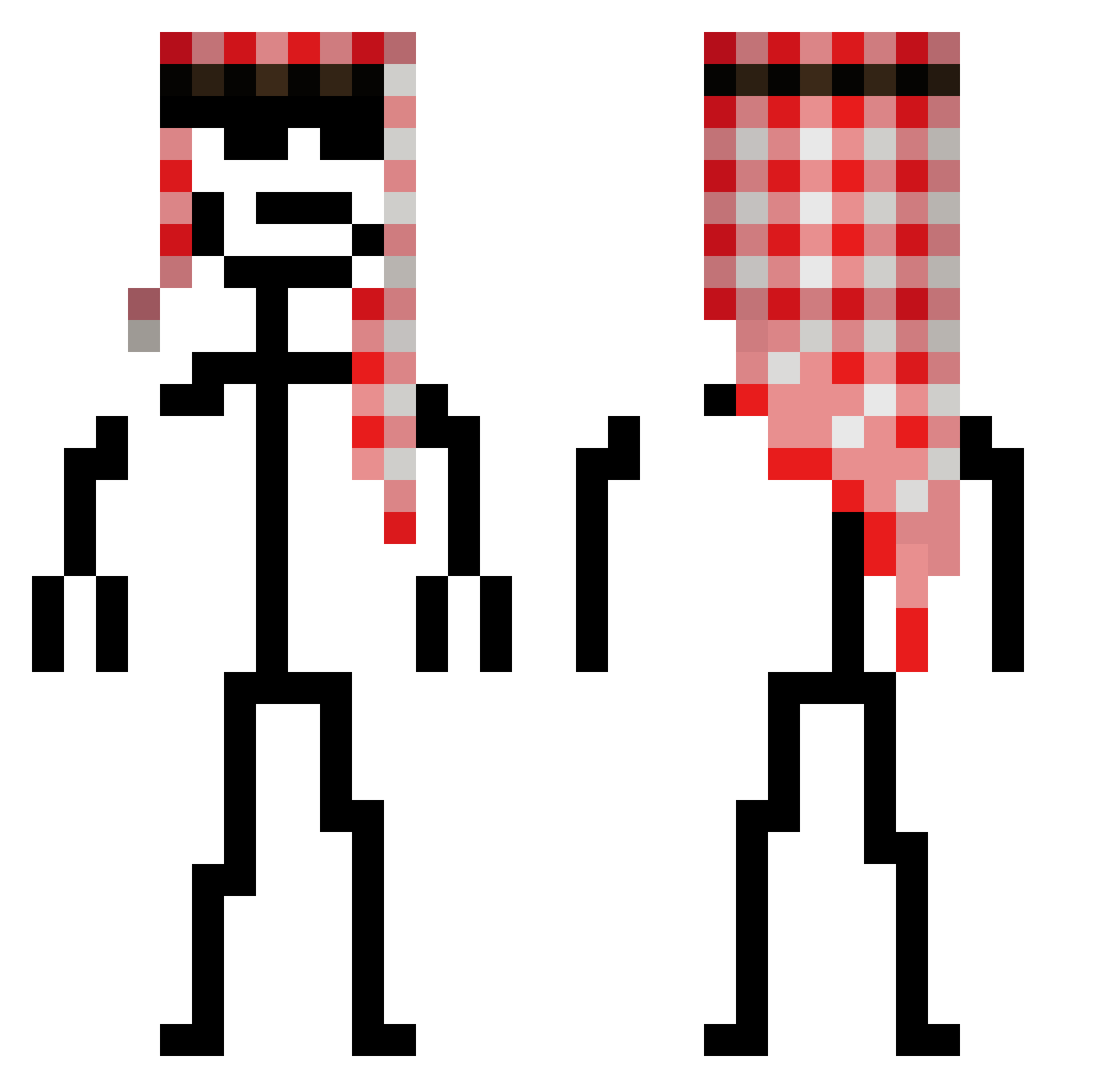 poppycanine Minecraft skin, front and back view