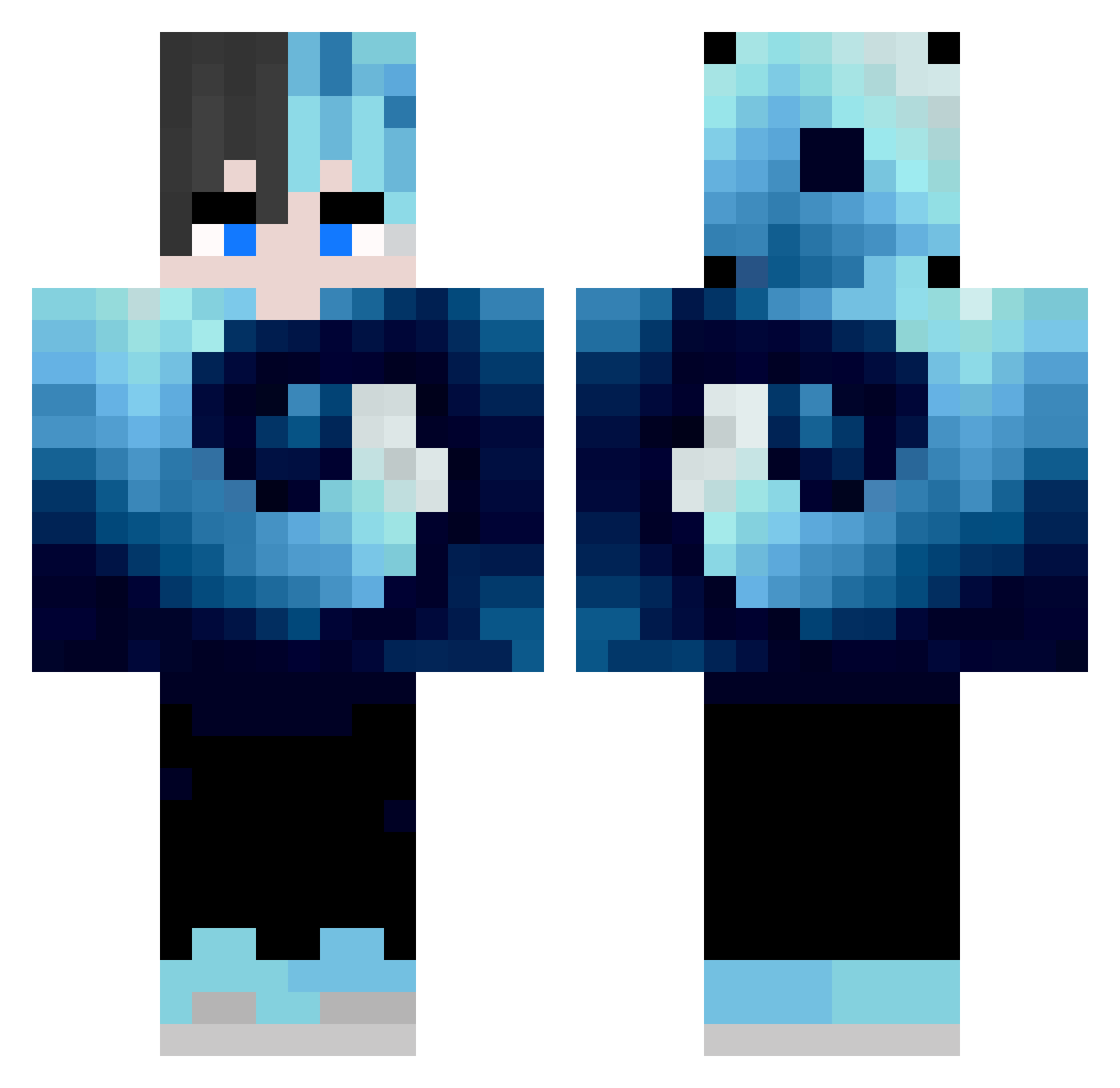 LittleSquare04 Minecraft skin, front and back view