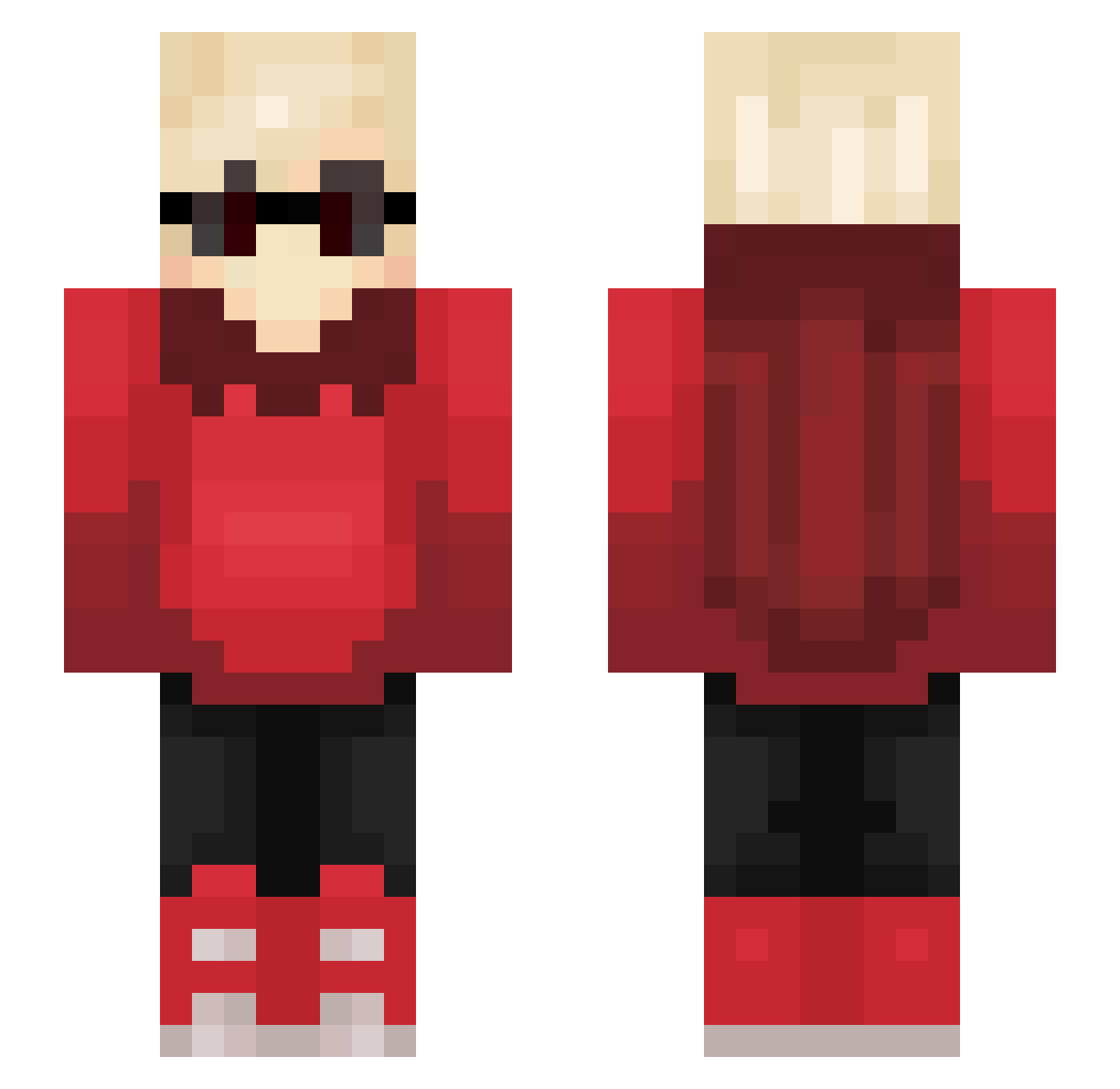 CraftsmanDave Minecraft skin, front and back view