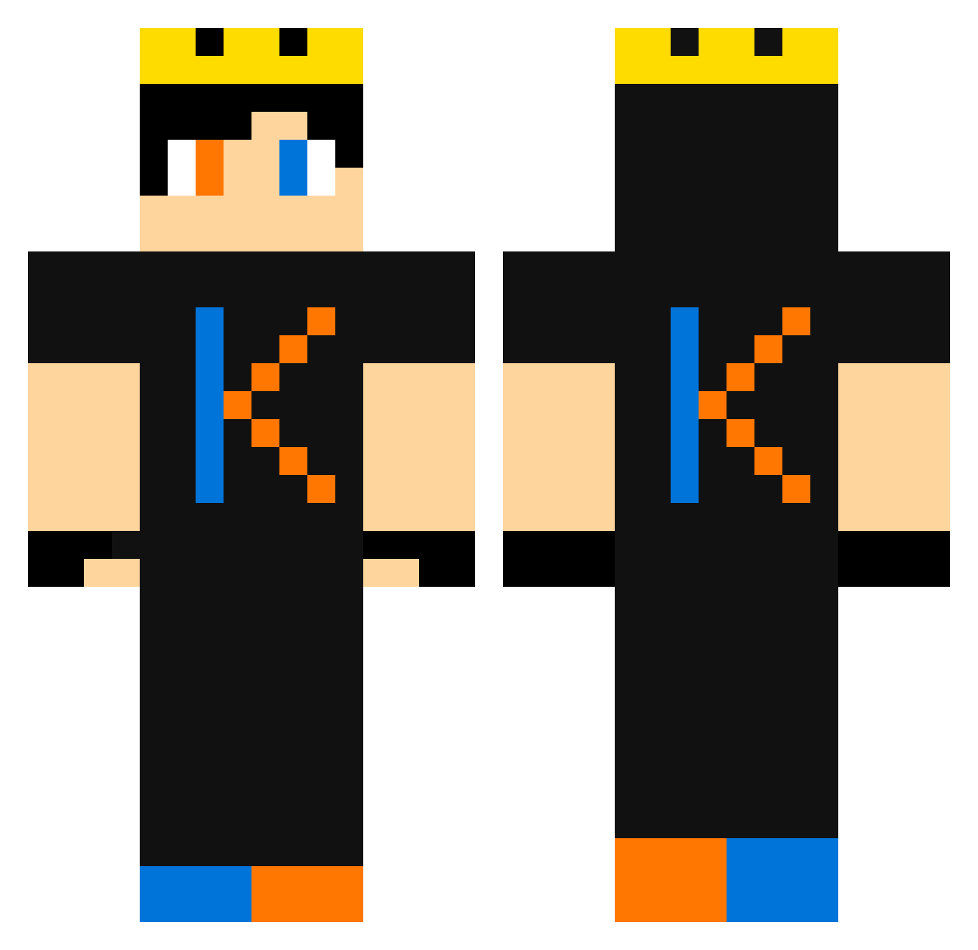 Krmaydin Minecraft skin, front and back view