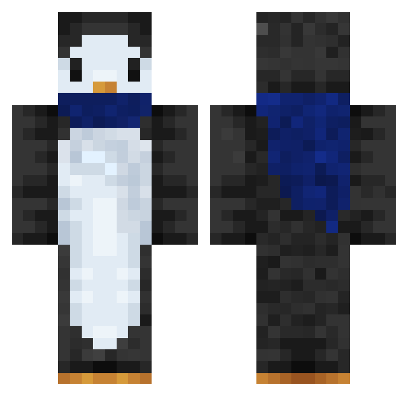 zPlxa Minecraft skin, front and back view