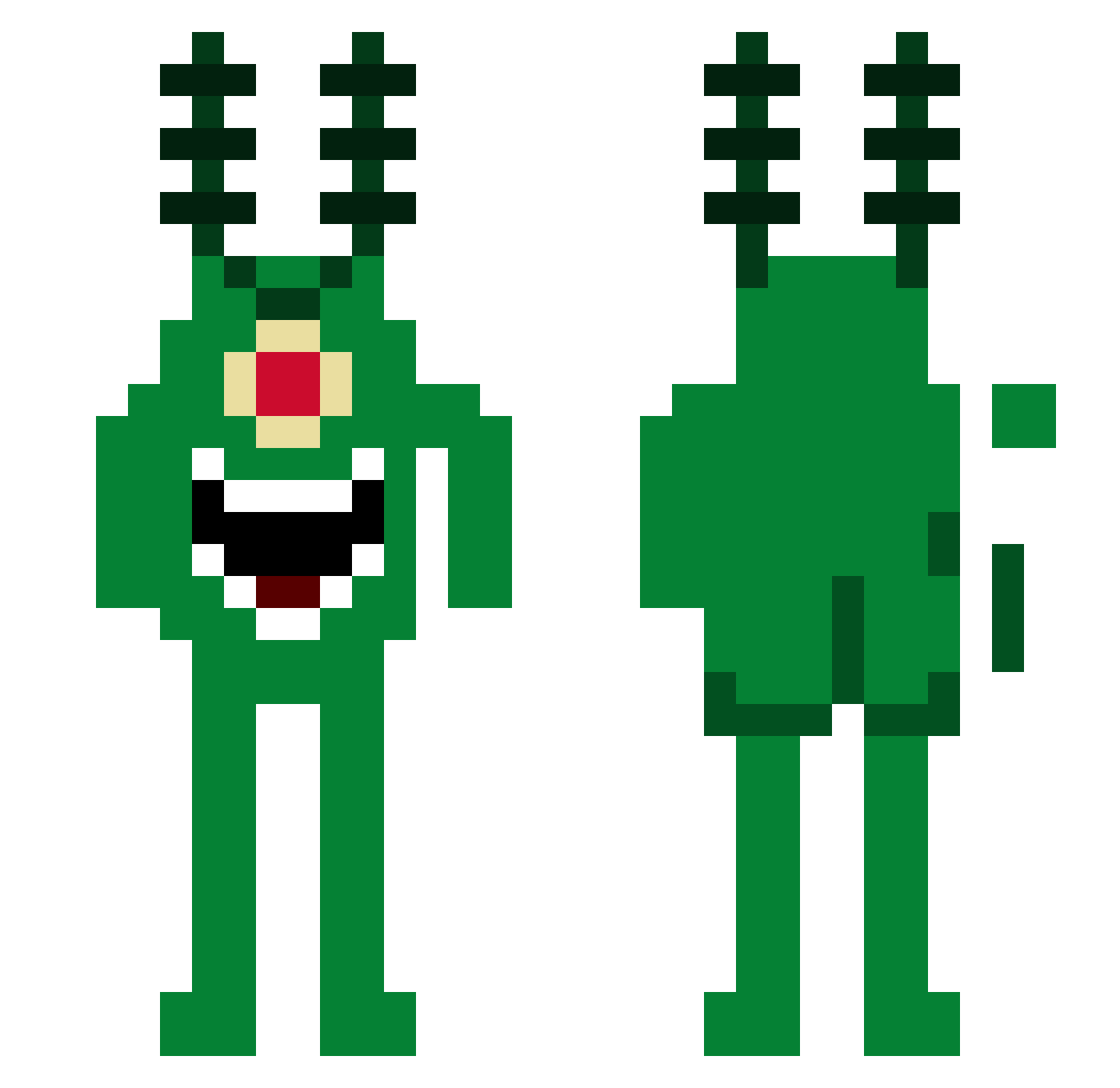 Ziitronenfisch Minecraft skin, front and back view