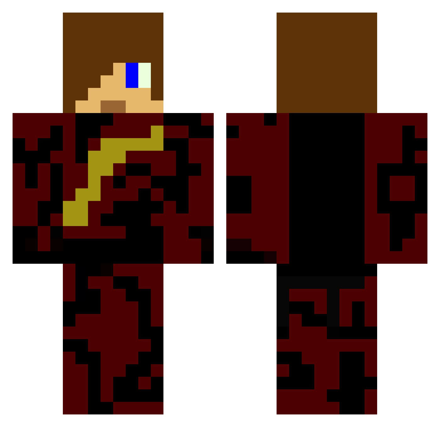 fieldstone Minecraft skin, front and back view