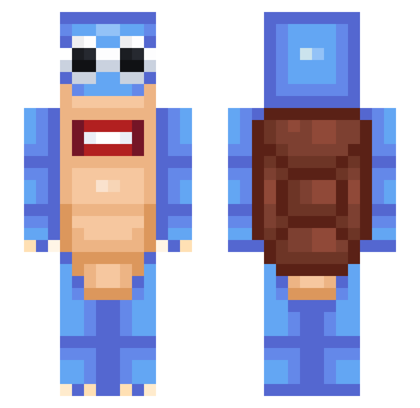 Affection Minecraft skin, front and back view