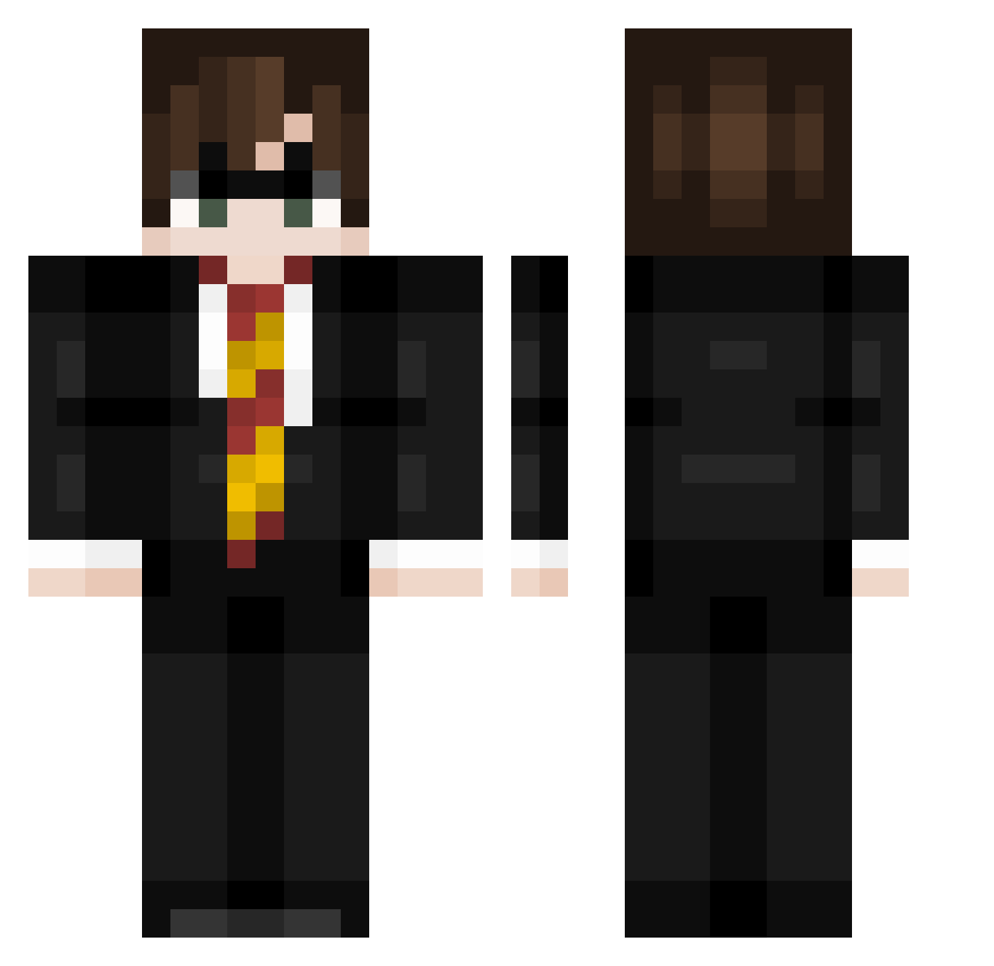 Takiiiiiiiii Minecraft skin, front and back view