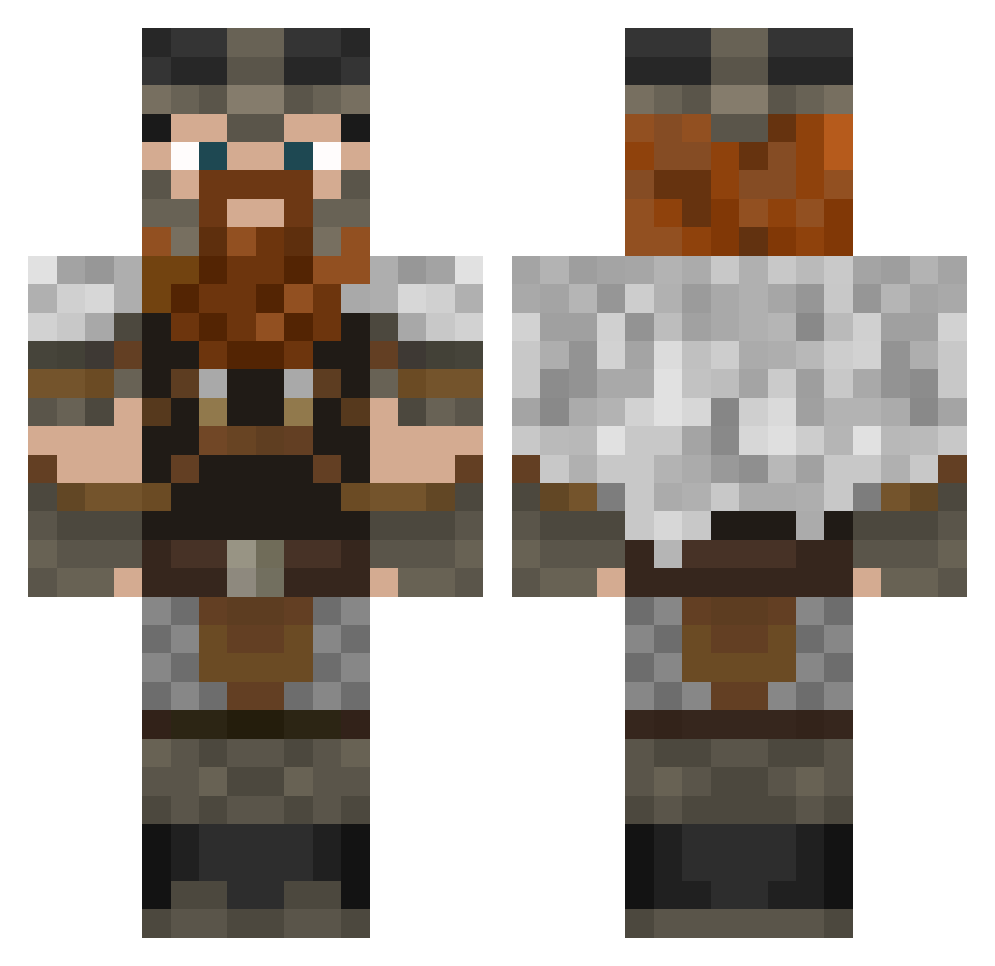 Concept05 Minecraft skin, front and back view