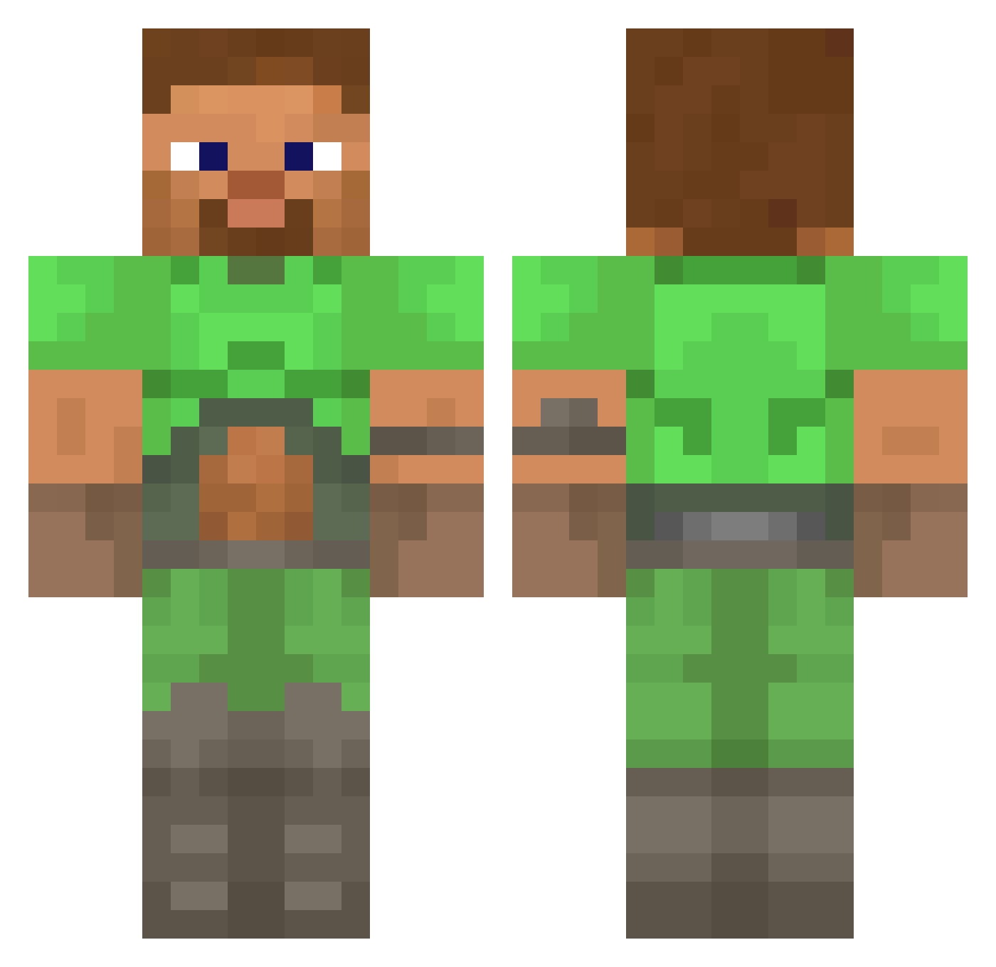 Gamercoolness Minecraft skin, front and back view