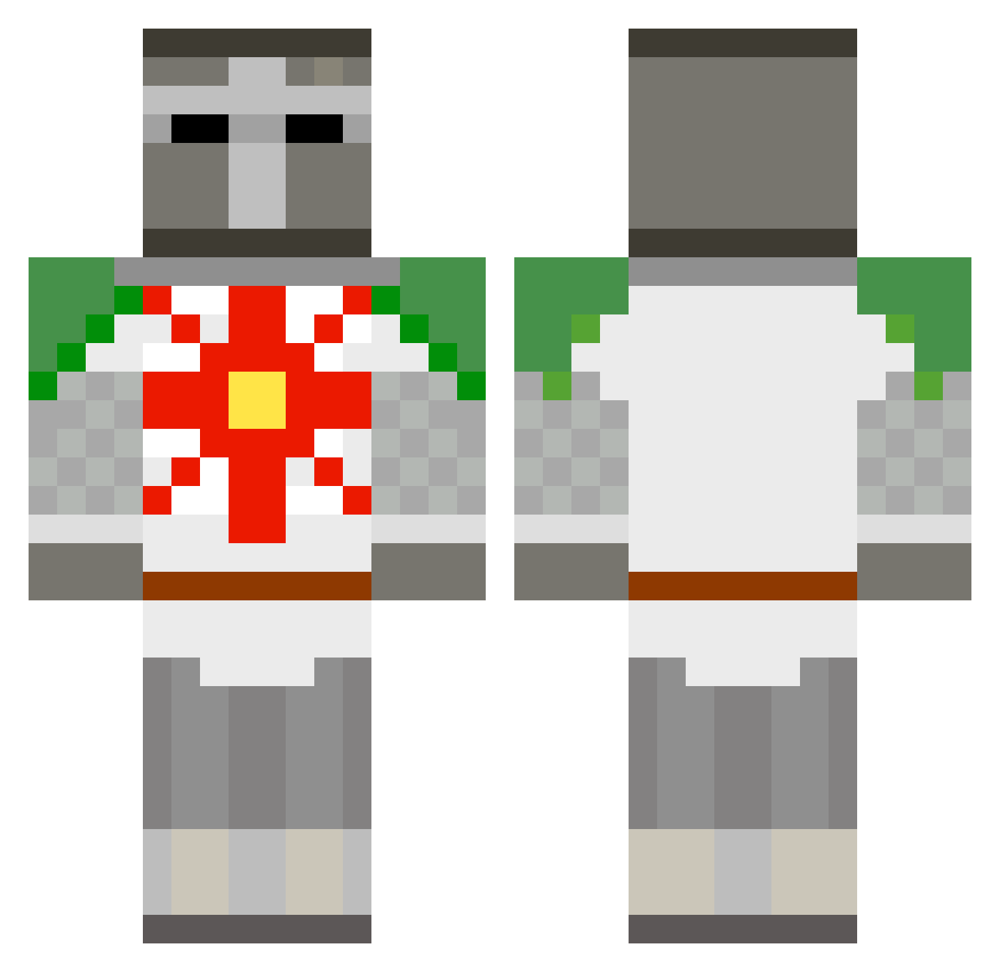 Kojiki Minecraft skin, front and back view