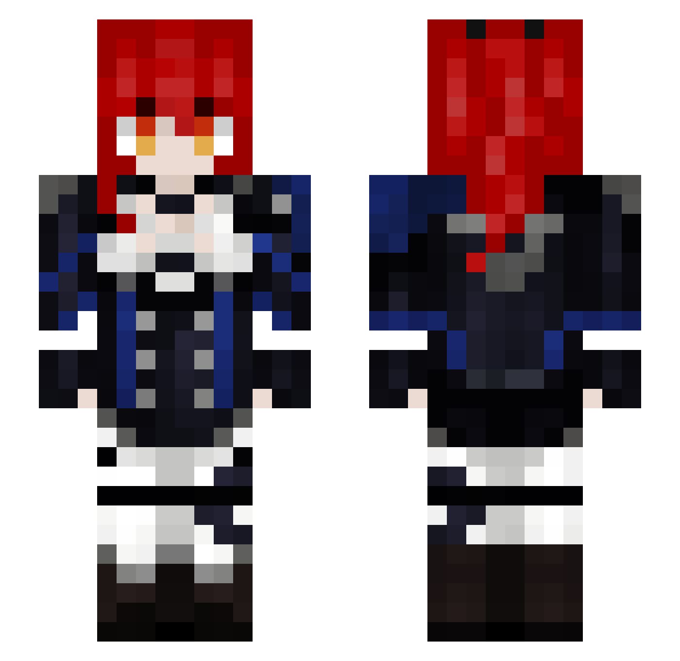 guyzax Minecraft skin, front and back view