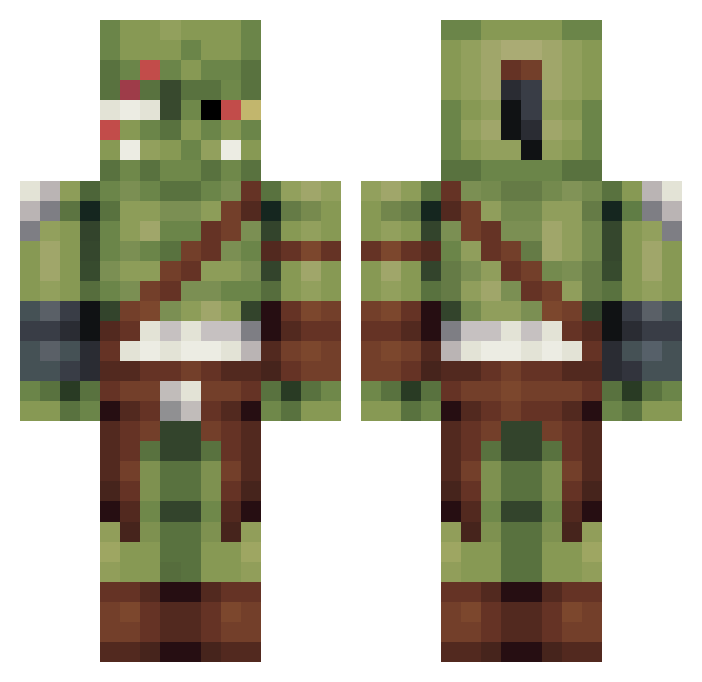 TyphoonN Minecraft skin, front and back view