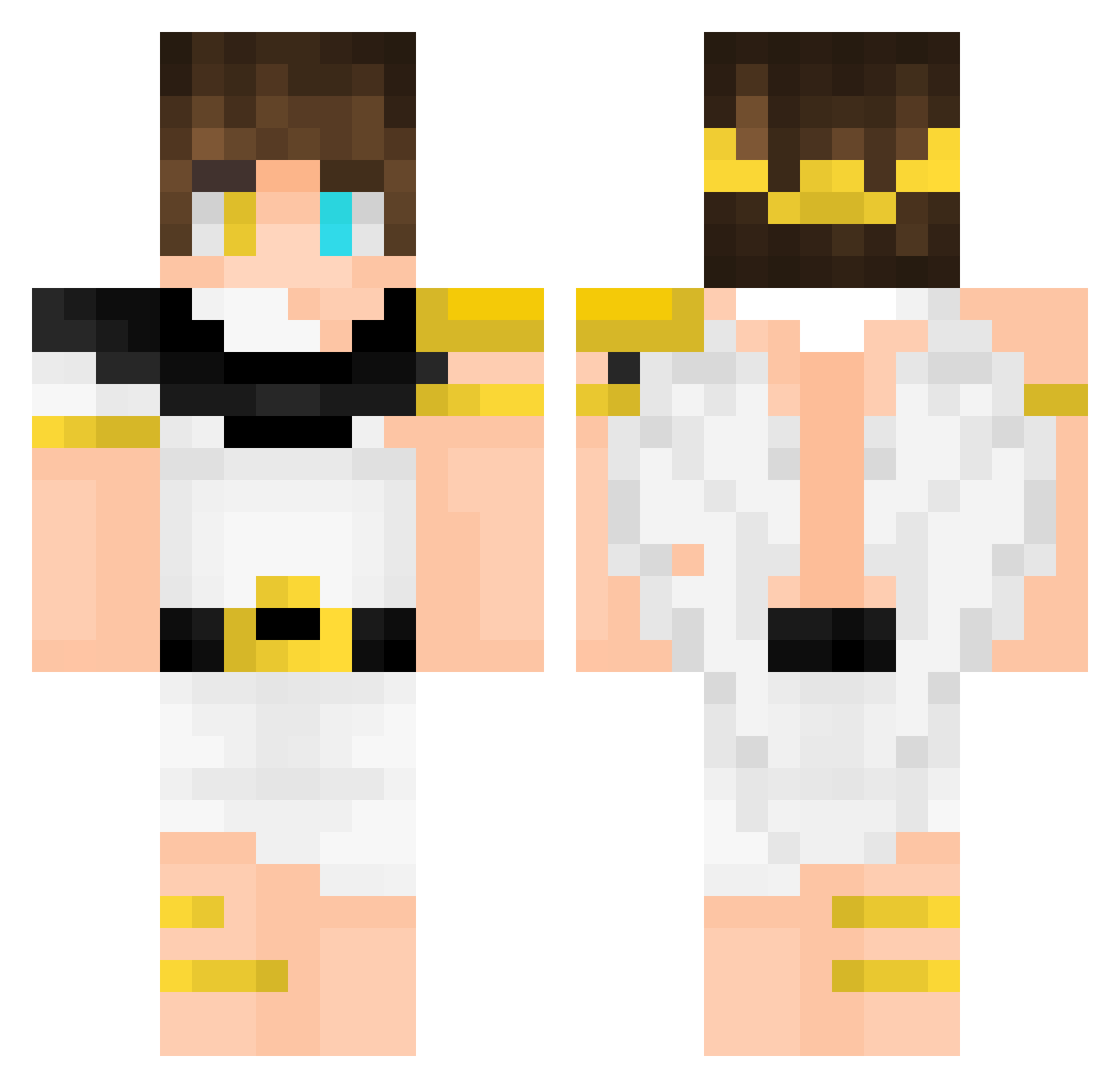 HiAmDante_8 Minecraft skin, front and back view