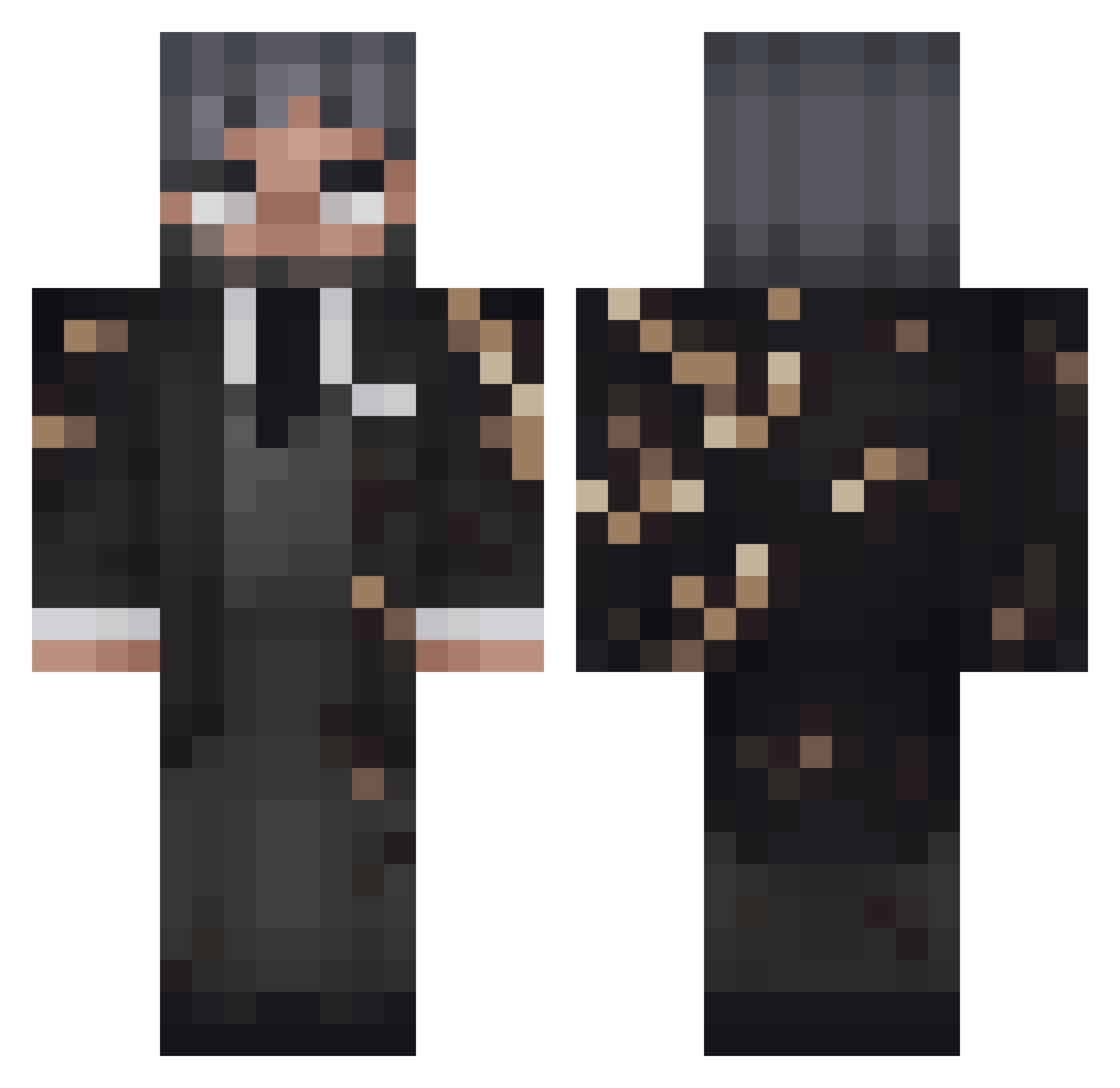 EdgeBloodtide Minecraft skin, front and back view