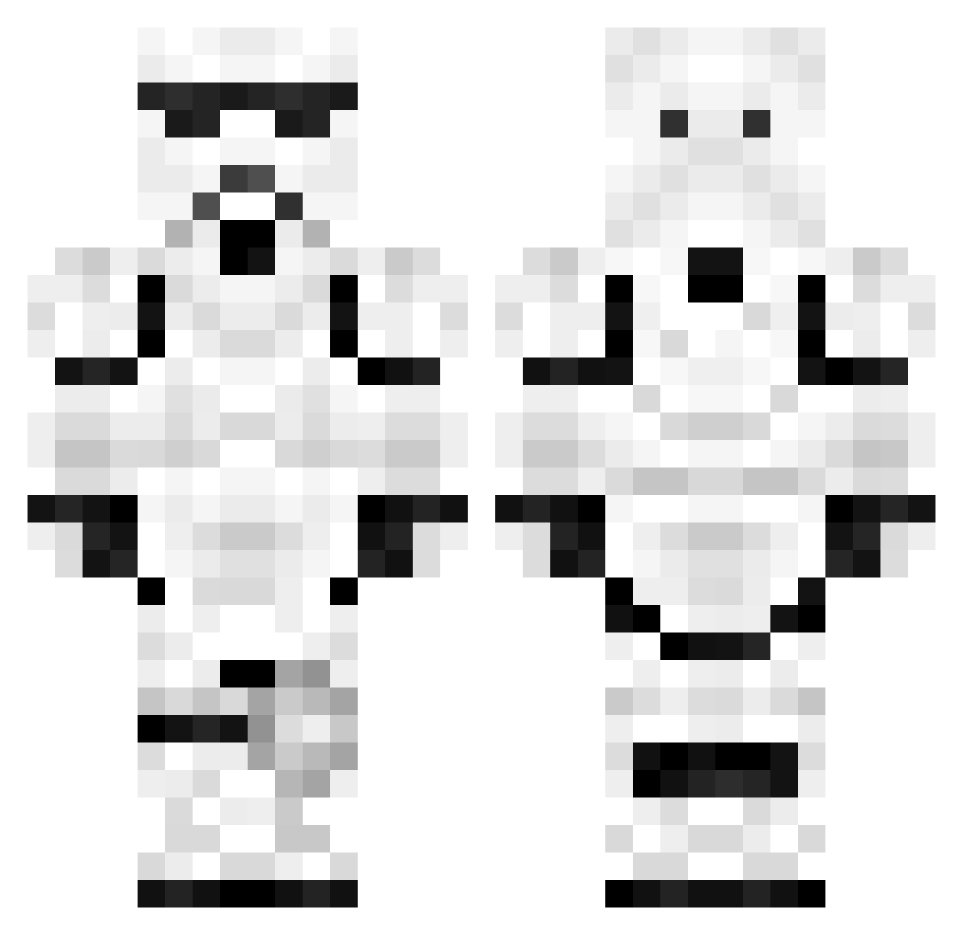 Kailojouts Minecraft skin, front and back view