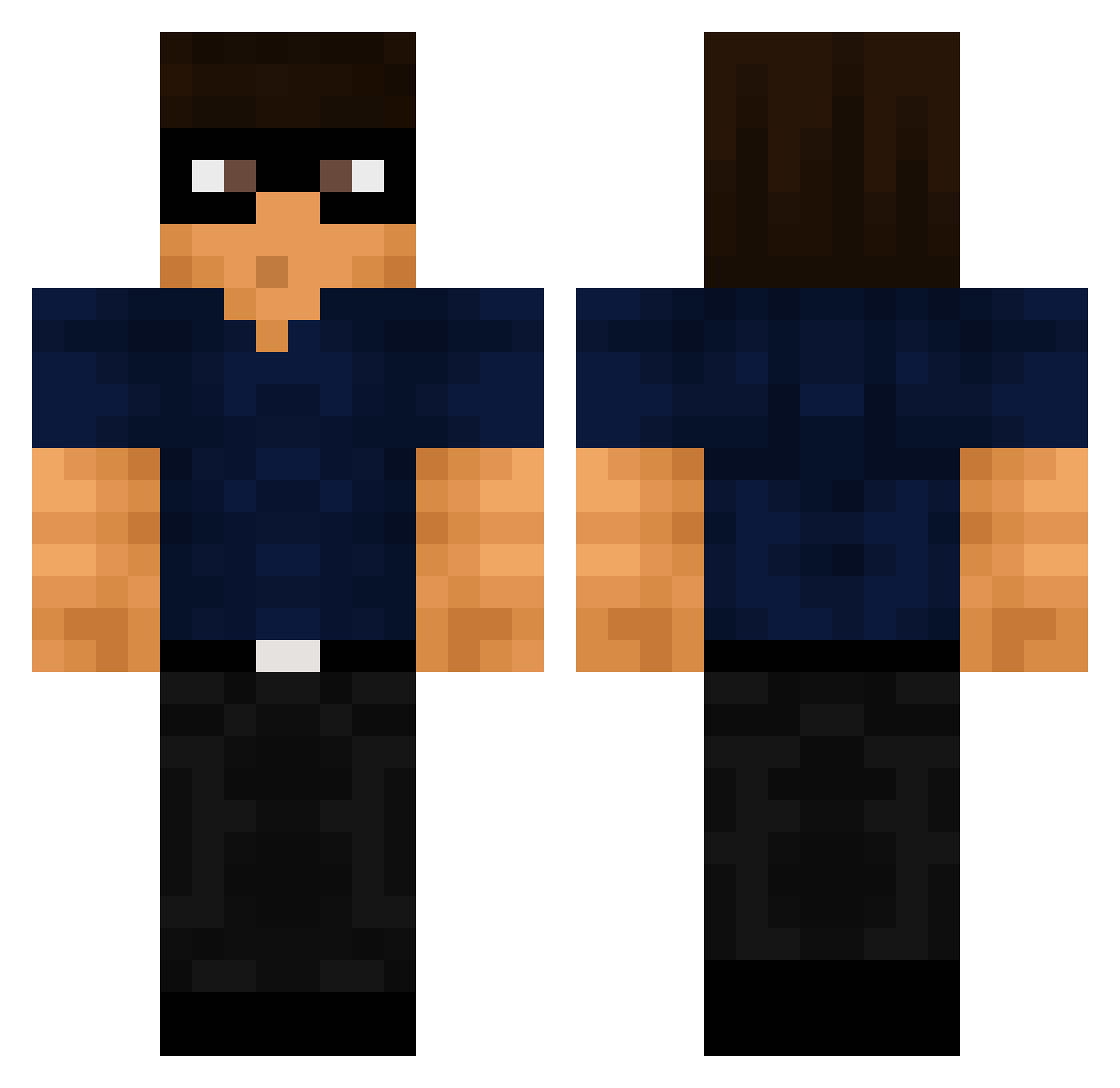 GiwrgisSlime Minecraft skin, front and back view