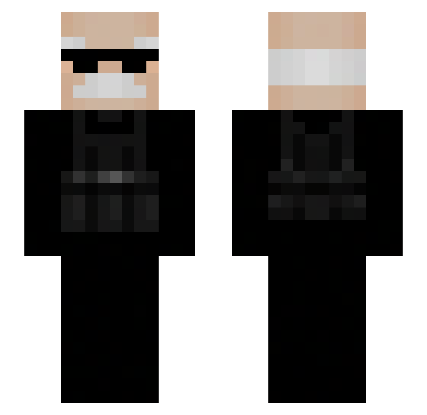 ROBLOXRIZZLER123 Minecraft skin, front and back view