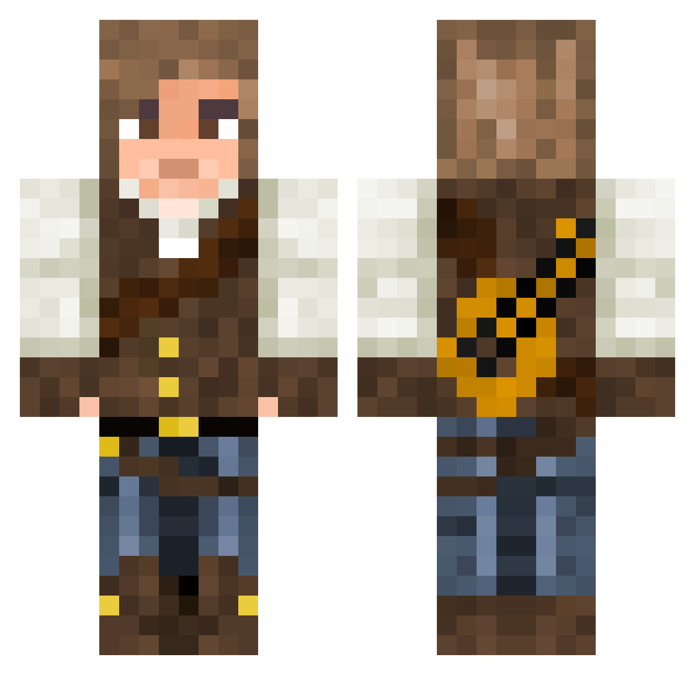 g4rlicbred Minecraft skin, front and back view