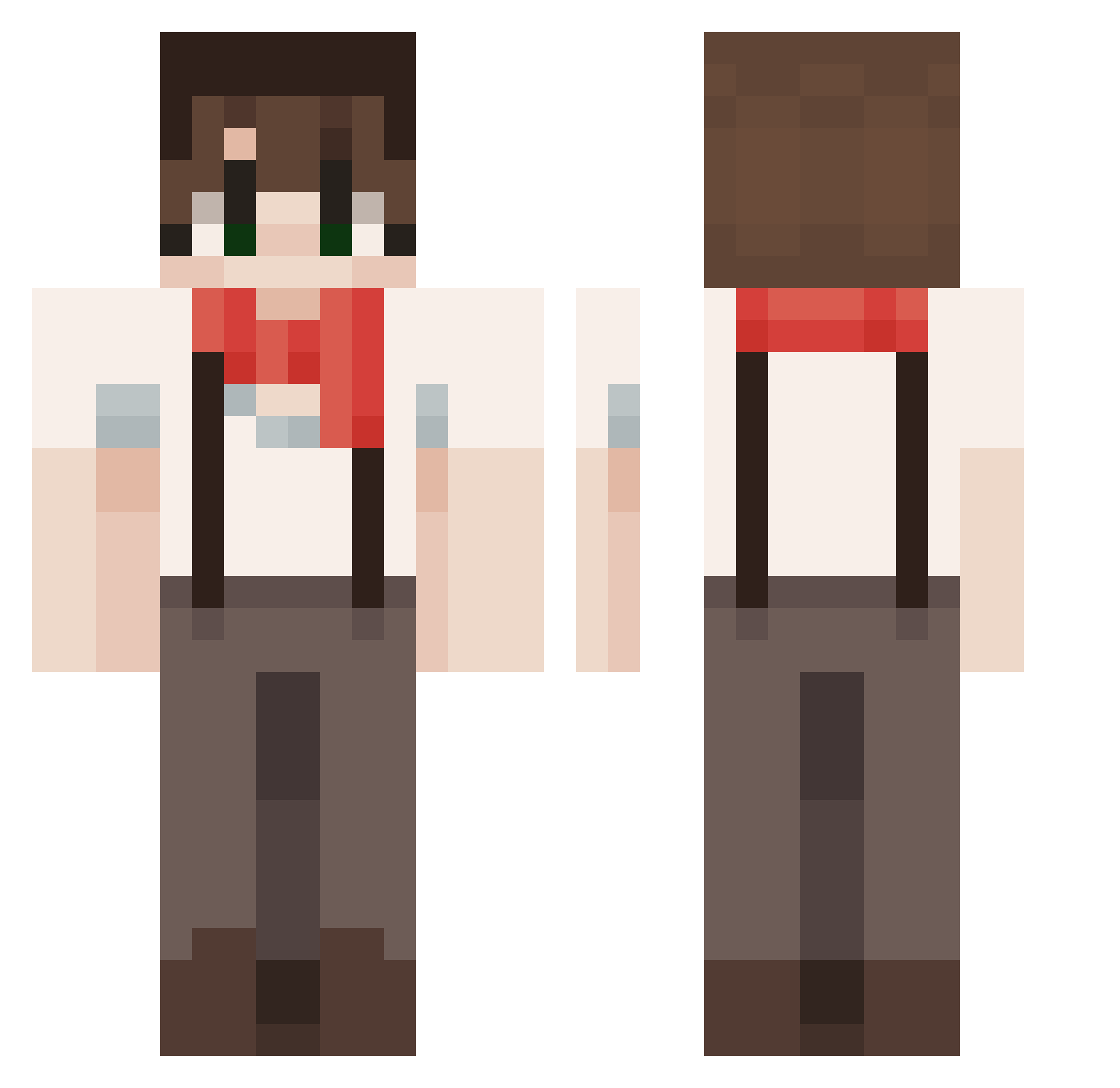 Ser076 Minecraft skin, front and back view
