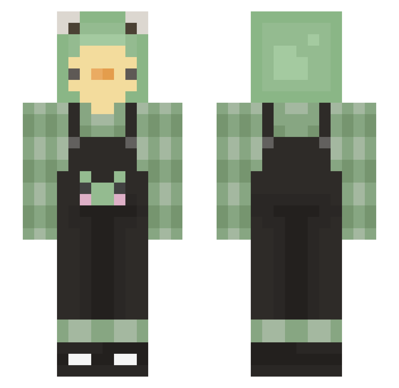 Zein_MC Minecraft skin, front and back view