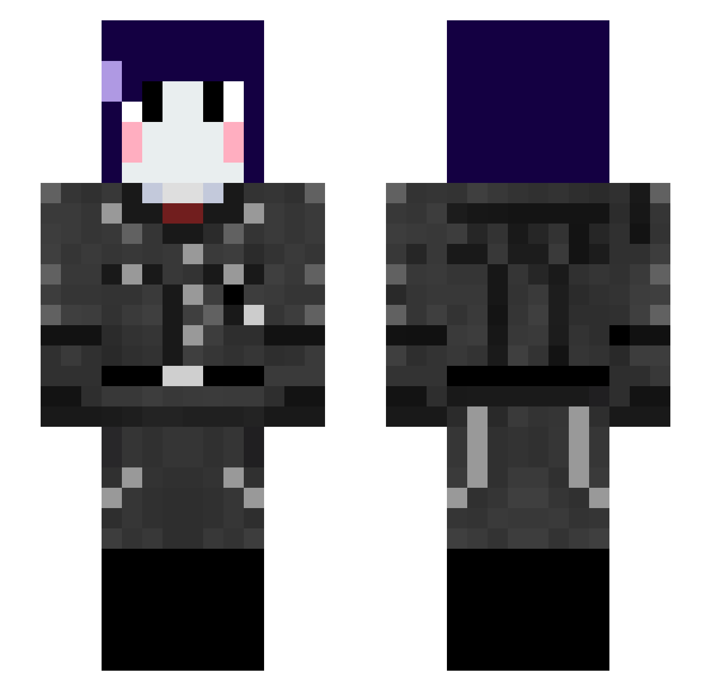 Primobeeno Minecraft skin, front and back view