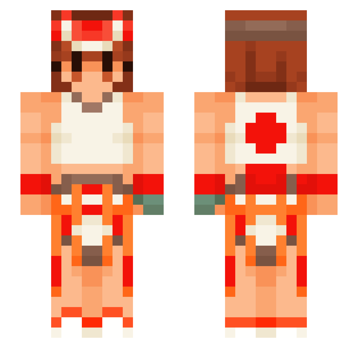 SlopperySlopster Minecraft skin, front and back view