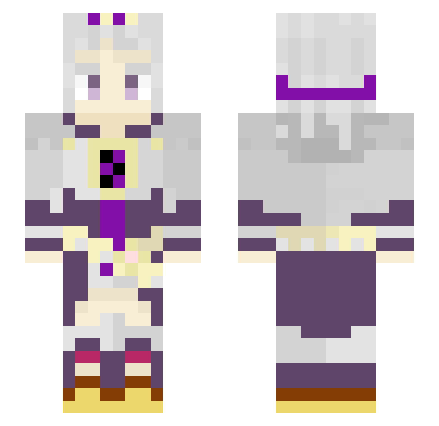 slendermaster383 Minecraft skin, front and back view