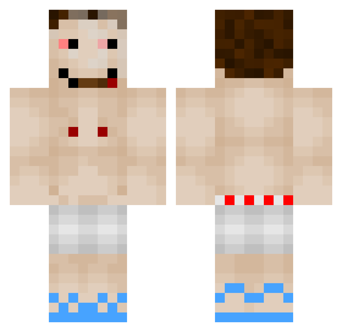 SeaJerry Minecraft skin, front and back view