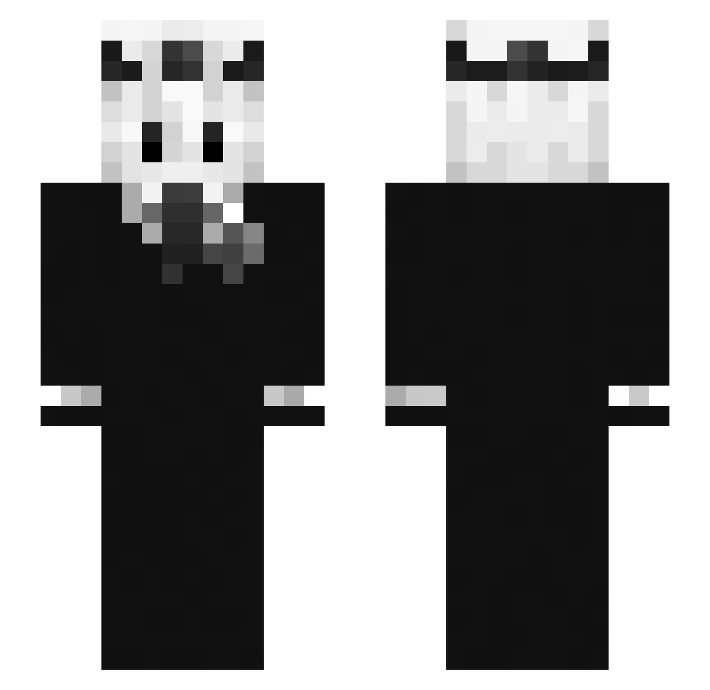 ara Minecraft skin, front and back view