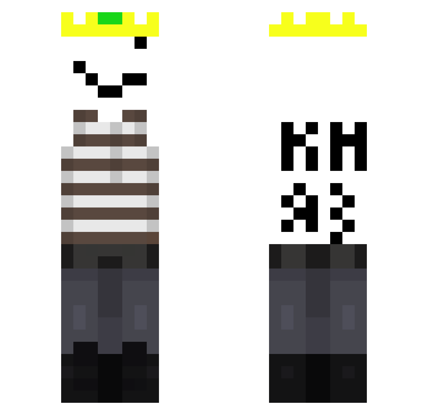 femtanyll_ Minecraft skin, front and back view