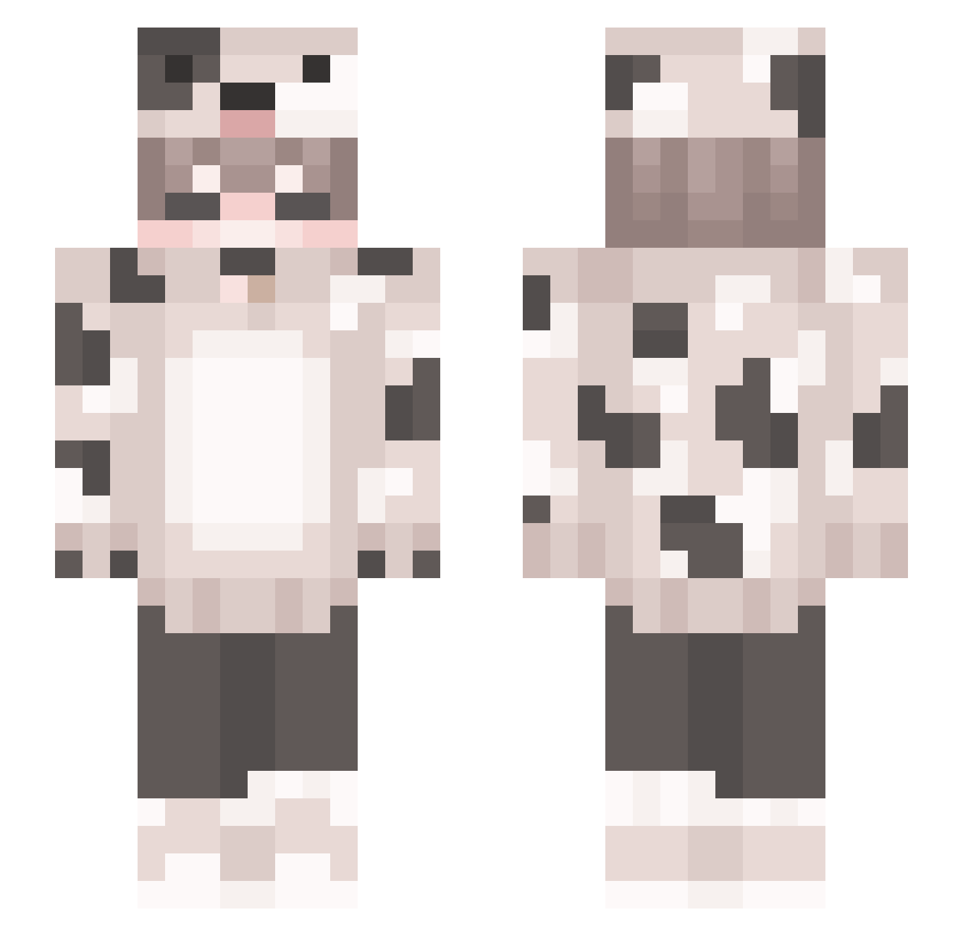 iggy__tw Minecraft skin, front and back view