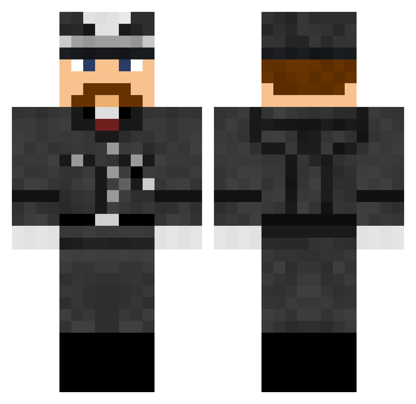 MadladLou Minecraft skin, front and back view