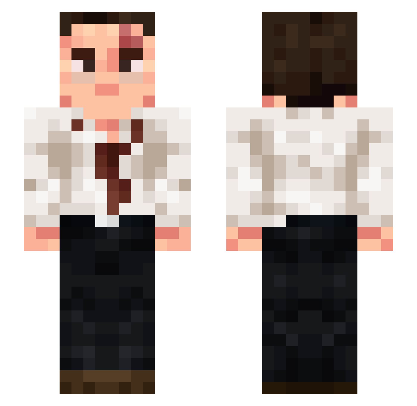 Veselovich Minecraft skin, front and back view