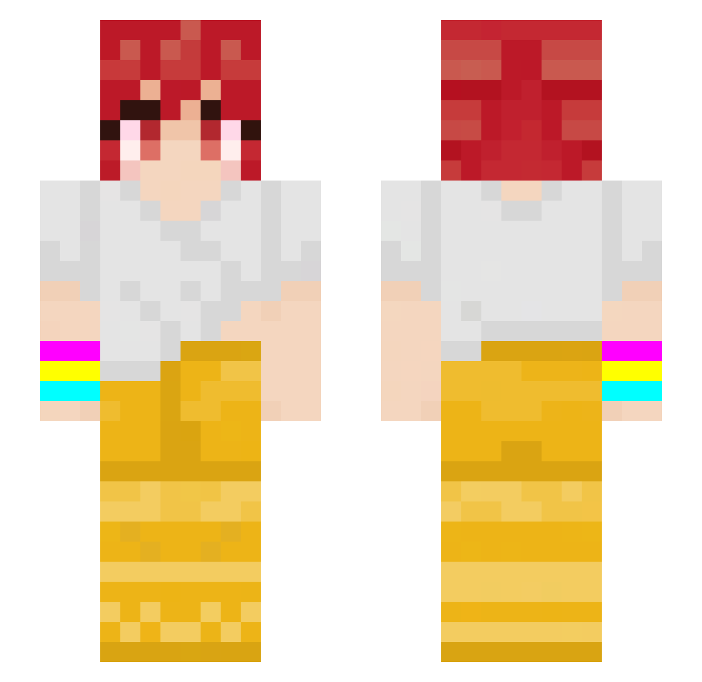 loveytomi Minecraft skin, front and back view