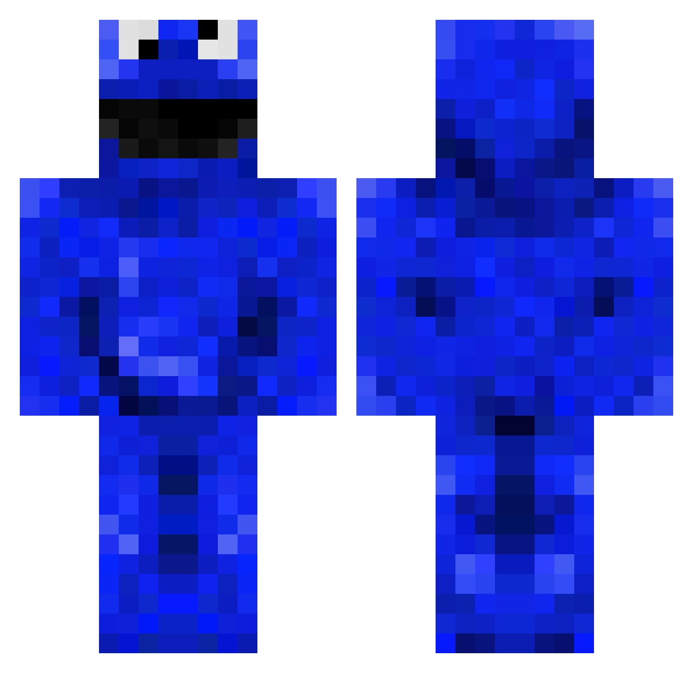 azigazibarni Minecraft skin, front and back view