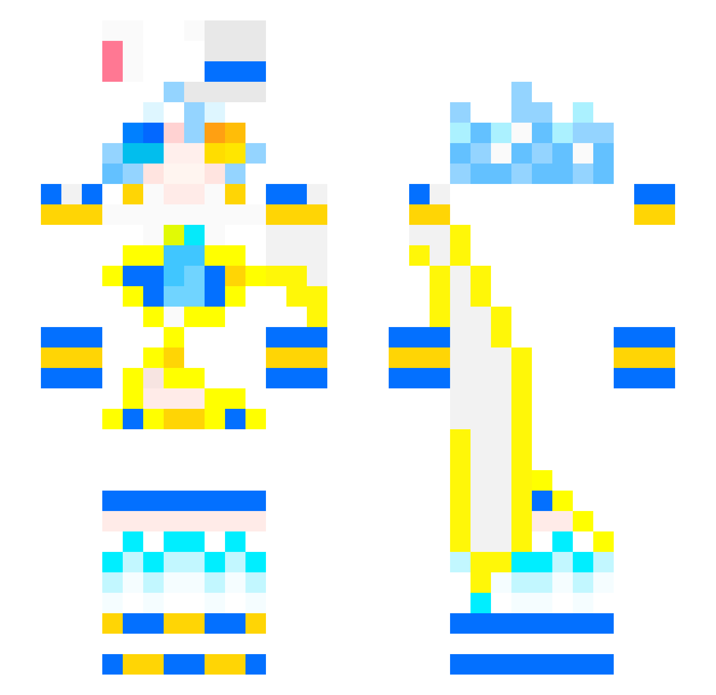 Lizel211 Minecraft skin, front and back view
