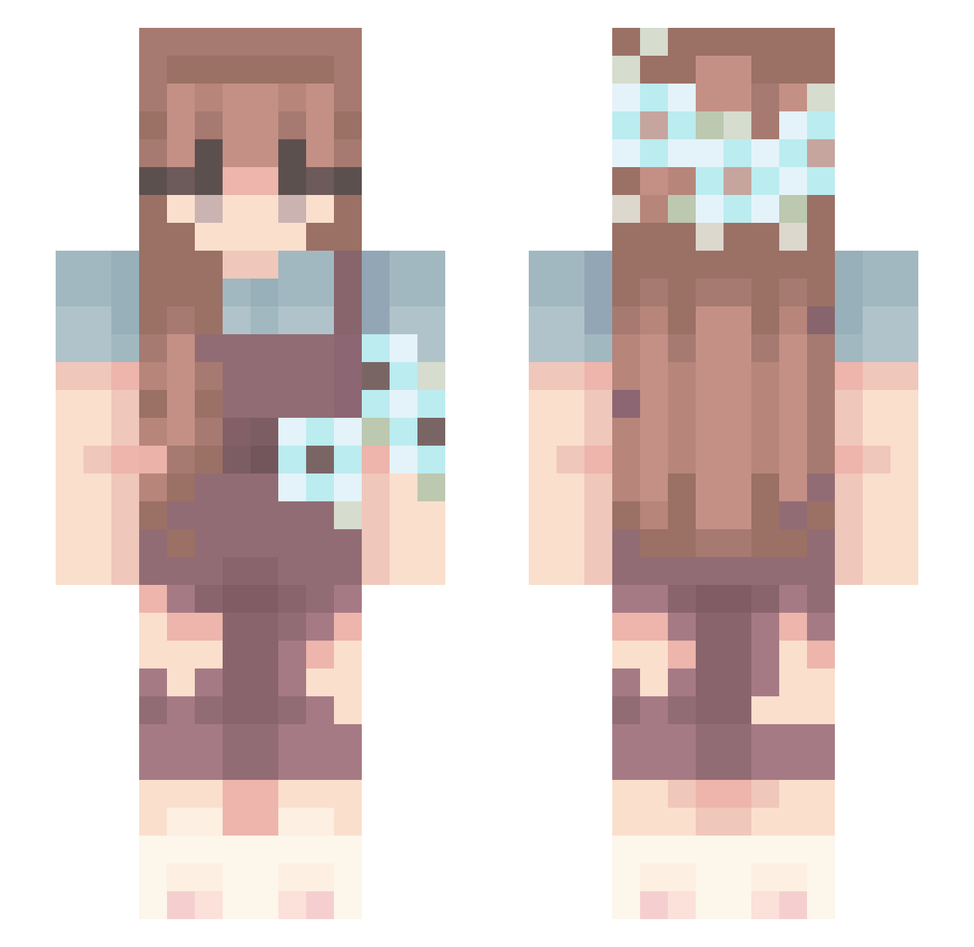 Piles_of_Ashes Minecraft skin, front and back view