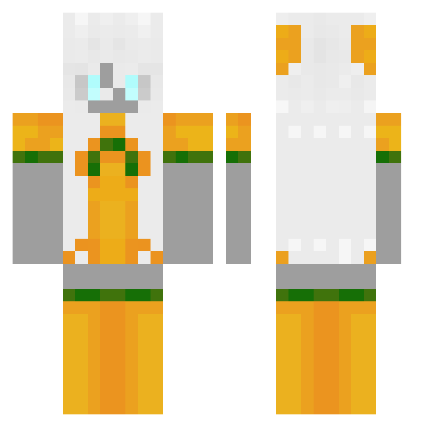 wayqz Minecraft skin, front and back view
